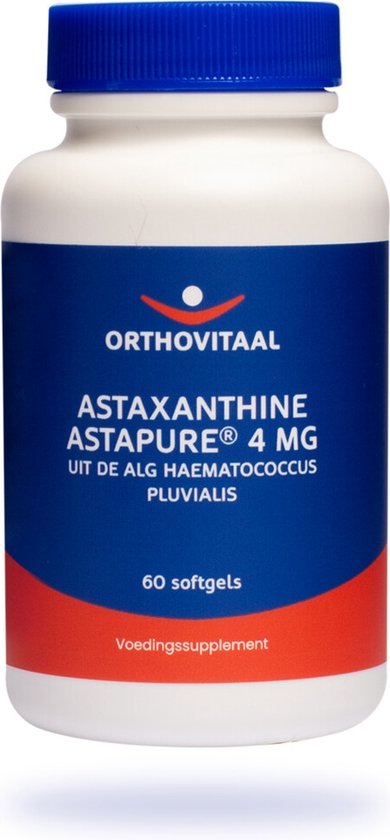 Orthovitaal - Astaxanthine AstaPure® 4 mg - 60 softgels - Uit de alg Haematococcus pluvialis - Melatonine Time Released - vegan - voedingssupplement