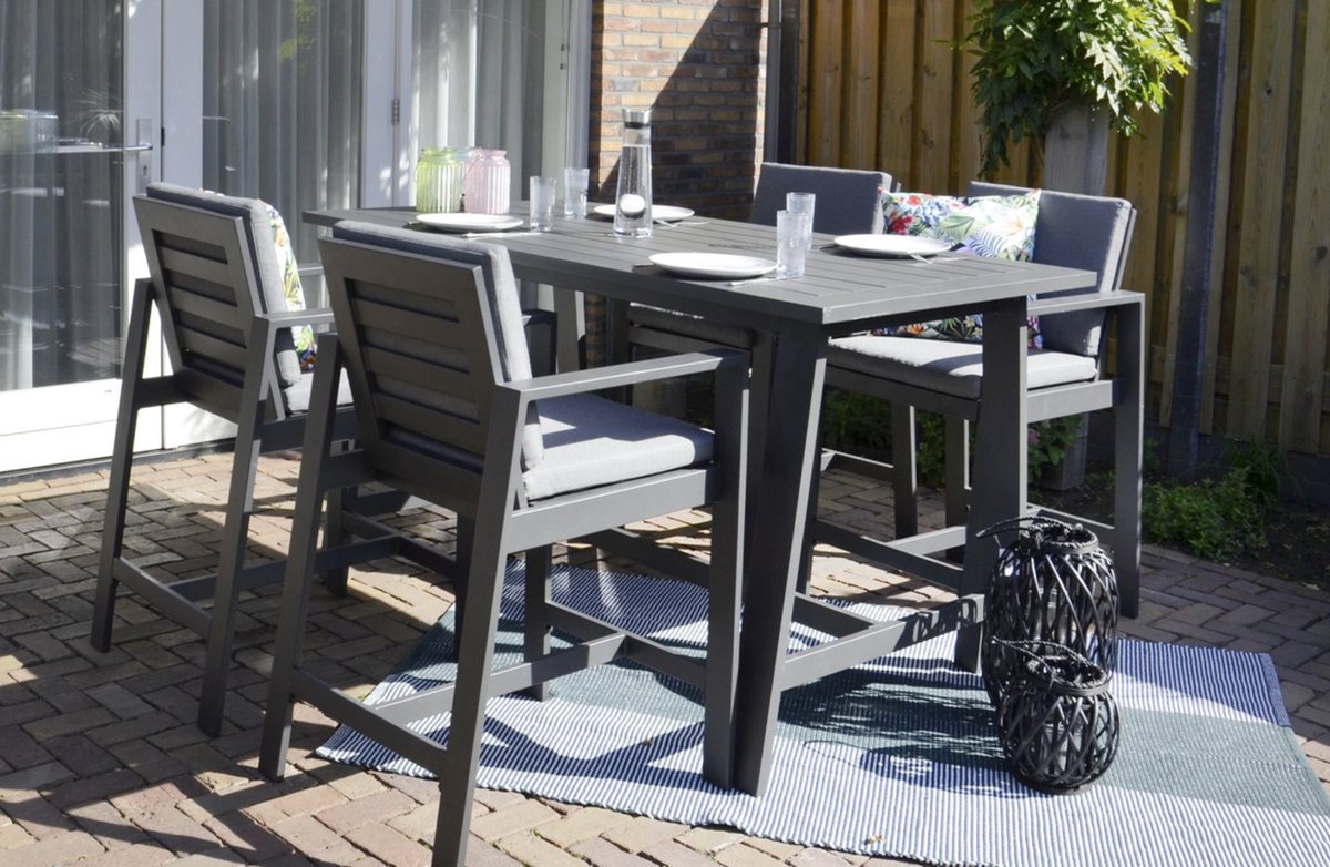 Lesli Living Tabouret de bar Malibu - Charcoal - Aluminium