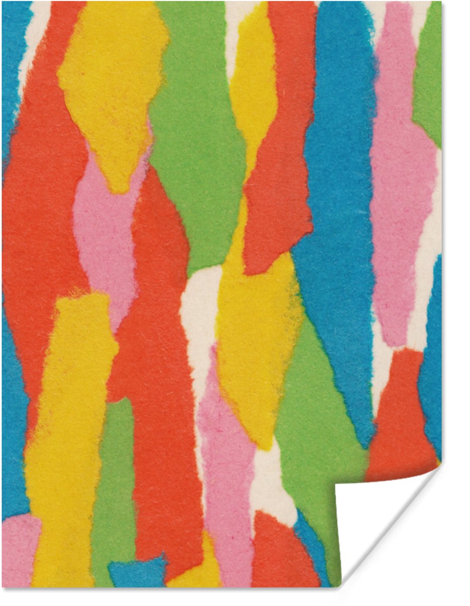Poster Abstract - Vormen - Collage - Retro - 60x80 cm