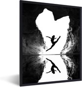 Poster - Frame - Ballet - Dans - Grot - Zwart - Wit - Posterlijst - Kader - 30x40 cm