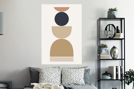 Stickers muraux - Sticker Foil - Cercle - Figures Géométriques - Abstrait - 80x120 cm - Film Adhésif - Stickers muraux Chambre Enfant - Papier Peint Auto Adhésif