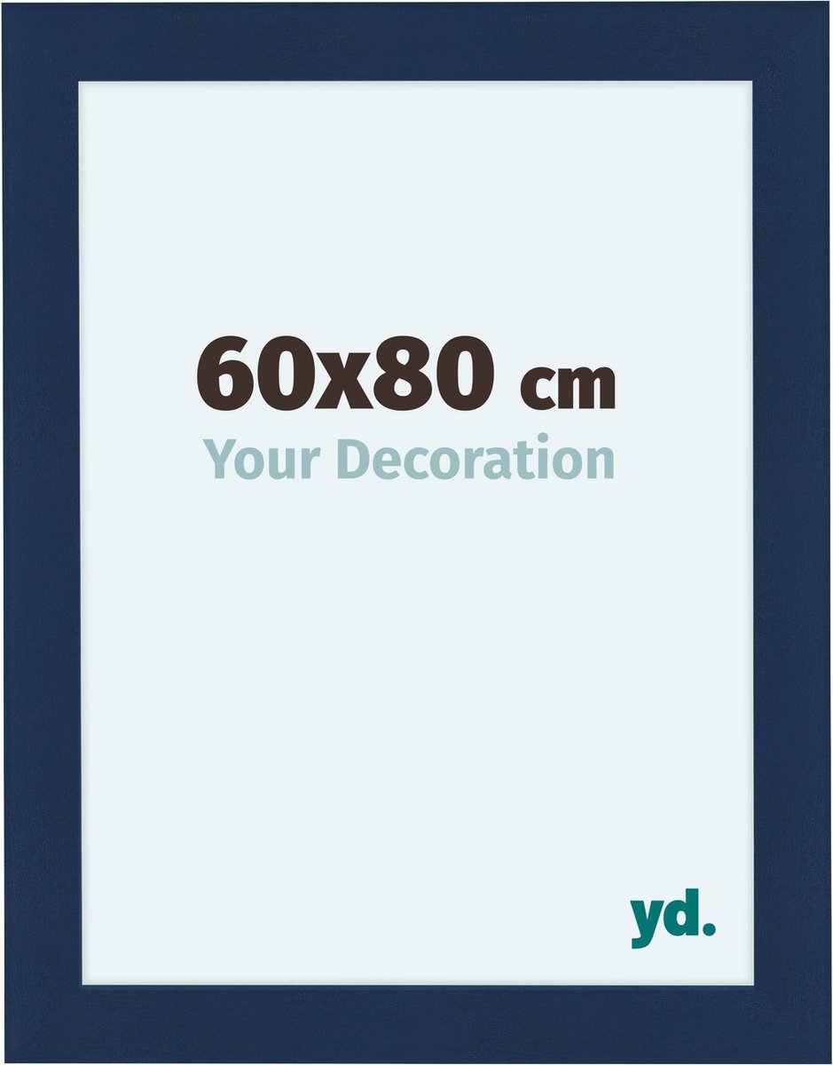 yd. Your Decoration - Fotolijst 60x80 cm - MDF - Donkerblauw Geveegd - Como