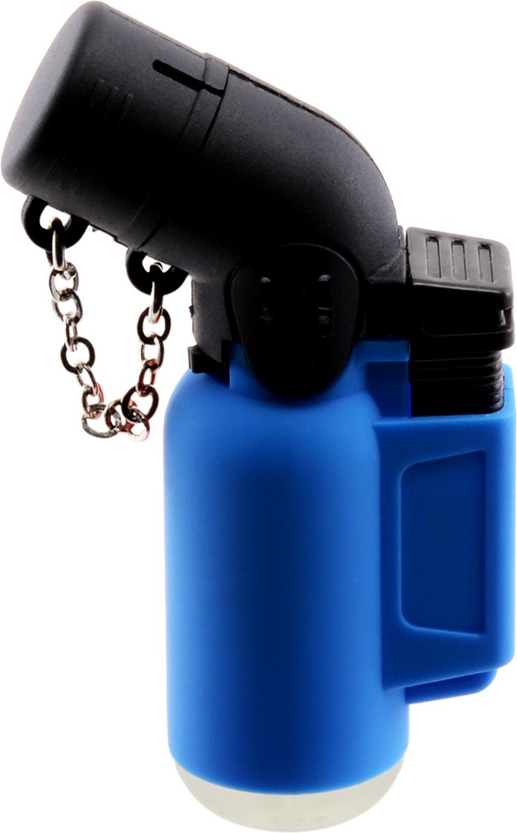 Goedkoopste Atomic Dual Hervulbare Aansteker - Vuurwerk Aansteker - Gasbrander - Gasaansteker - BBQ - Windproof - Blauw
