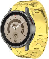 Strap-it Smartwatch bandje - Stalen Special horlogeband - geschikt voor Samsung Galaxy Watch 6 / 6 Classic / Galaxy Watch 5 / Watch 5 Pro / Watch 4 / Watch 4 Classic - goud