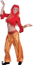 Funny Fashion - 1001 Nacht & Arabisch & Midden-Oosten Kostuum - Jasmijn Topje Buikdanseres Rood Vrouw - Rood - One Size - Carnavalskleding - Verkleedkleding