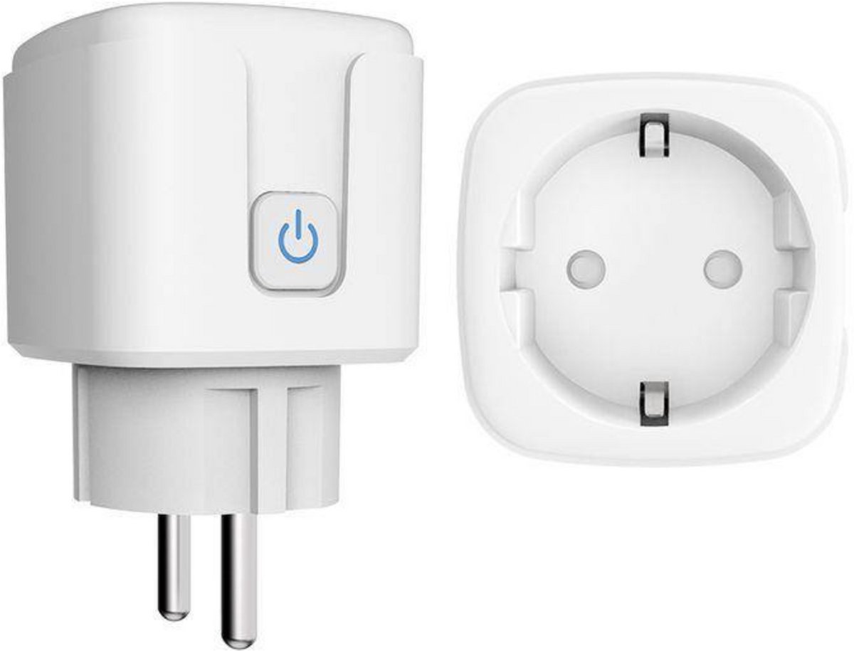 T-PHOX Slimme Stekker Smart Plug WiFi Met energiemeter - 20A - 1 stuks (Geschikt Voor Alexa / Google Home - Verbruiksmeter - Energiekosten)