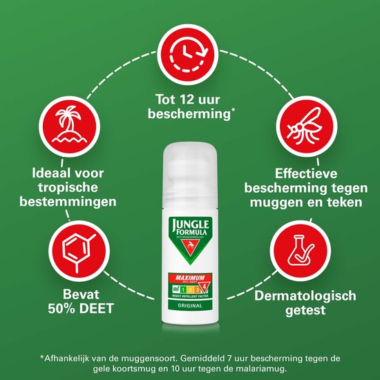 Jungle Formula Maximum Roll on - Muggenbescherming - 50% DEET - 50ml