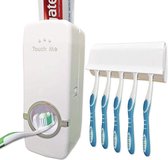 UP / Tandpasta dispenser borstelhouder / Dispenser voor Tandpasta + Tandenborstelhouder / Geschikt voor 5 Tandenborstels / Badkamer