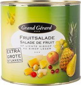 Grand Gérard Fruitsalade op lichte siroop extra grote stukken - Blik 2,6 kilo