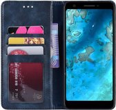 Google Pixel 3a Vintage Portemonnee Hoesje Blauw