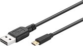 Goobay Easy USB naar Easy USB Micro B kabel - USB2.0 / zwart - 1 meter