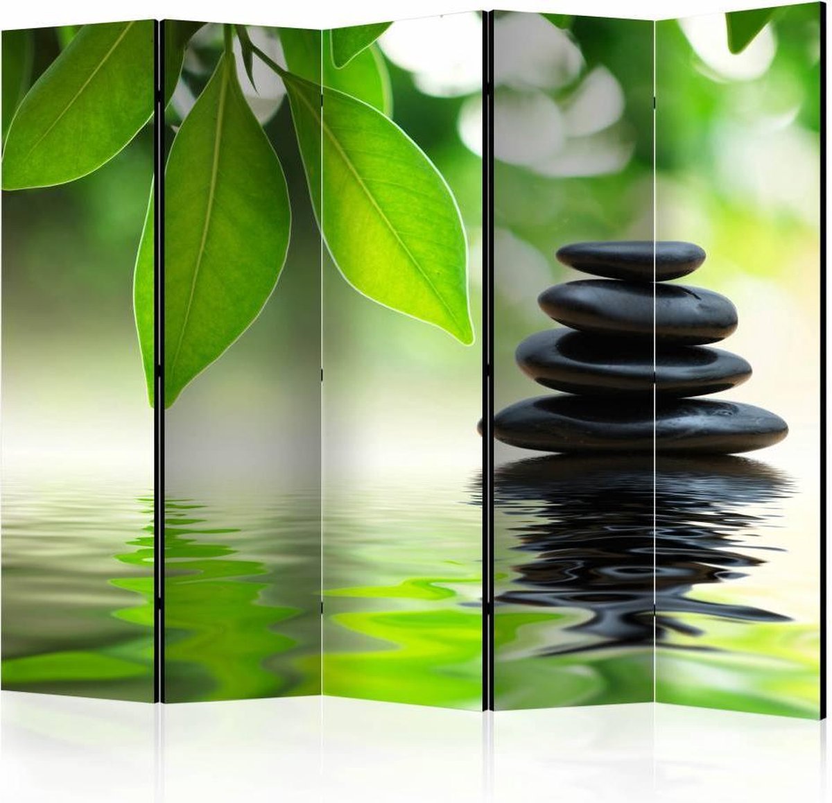 Vouwscherm / Kamerscherm - Zen 225x172cm , gemonteerd geleverd dubbelzijdig geprint