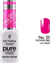 VICTORIA VYNN™ Gel Nagellak - Gel Polish - Pure Creamy Hybrid  - 8 ml - Fuchsia Dreams  - 015 - Rose