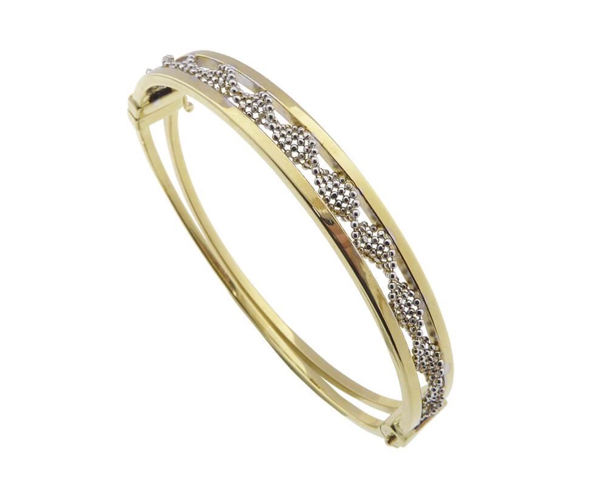 Bicolor gouden bangle