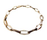 Gouden closed forever schakel armband