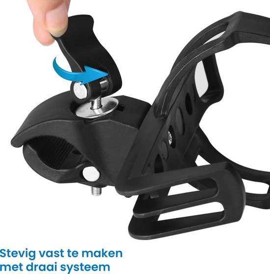 YONO Bidonhouder met Klem - Universeel geschikt voor Fiets / Racefiets / Mountainbike / Kinderwagen / Buggy - Flessen / Beker Houder Verstelbaar - Zwart van YONO. — afbeelding 5