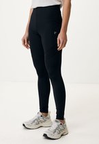 Sport Legging With Contrast Fabric Dames - Zwart - Maat L