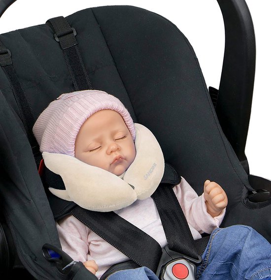 Babykussen/nekkussen met steun - Accessoires voor kinderzitjes voor auto/fiets/reizen - Hoofdsteun/zitverkleiner/voorkomt kantelen van het hoofd