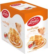 Lonka Fudge Caramel snoep presentatiedoos - lekkernij bij koffie en thee - 240 per stuk verpakte fudge blokjes à 2,4 kg snoepgoed