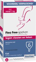 Flea Free Spot On Anti Vlooiendruppels Kat vanaf 1 kg 6 pipetten