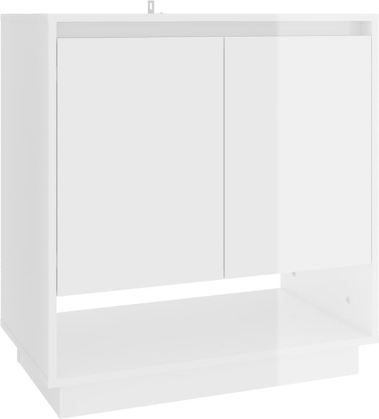 VidaXL Dressoir 70x41x75 cm spaanplaat wit - Kantoormeubelen Plus