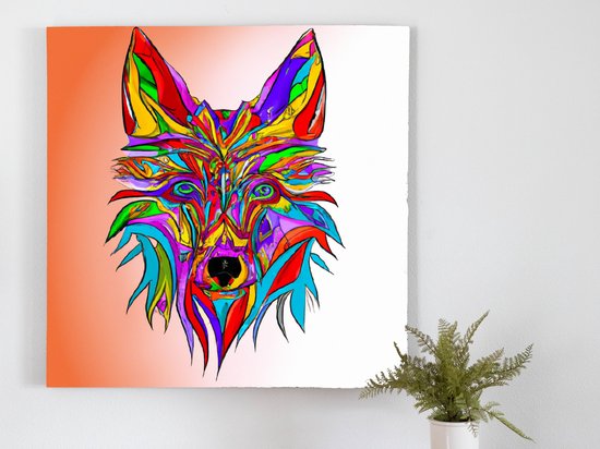 Cascading coyote colors | Cascading Coyote Colors | Kunst - 60x60 centimeter op Dibond | Foto op Dibond - wanddecoratie schilderij