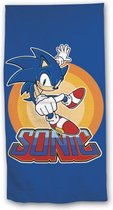 Sonic Strand handdoek - De egel handdoek, Badlaken Sonic, Strandlaken Sonic, Sonic, Kinder handdoek, Kinder strandlaken