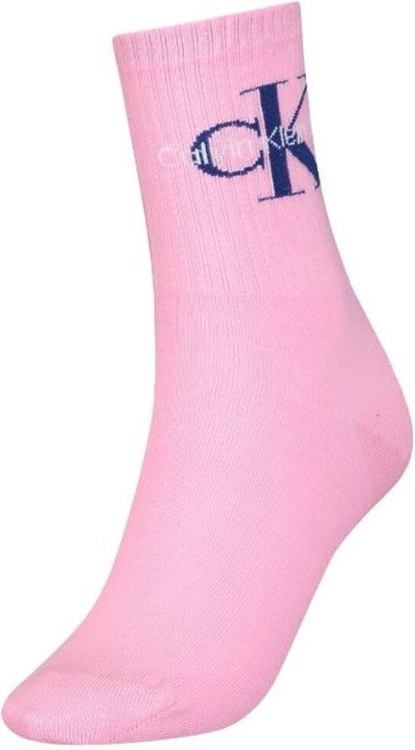 Calvin Klein Jeans Women Sock Rib (1-pack) - dames sokken - roze - Maat: One size