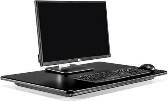 VIVO zit-sta bureau verhoger 91 cm met toetsenbordlade zwart