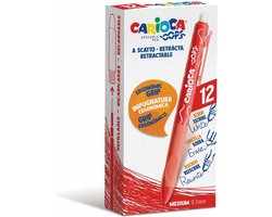 Pen Carioca Oops Rood 0,7 mm (12 Stuks)