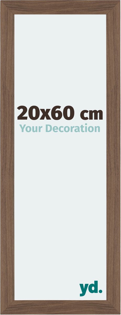 Your Decoration - Fotolijst 20x60 cm - MDF - Walnoot Donker - Mura