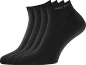 HUGO BOSS enkelsokken (2-pack) - heren sneaker sokken katoen - zwart -  Maat: 43-46