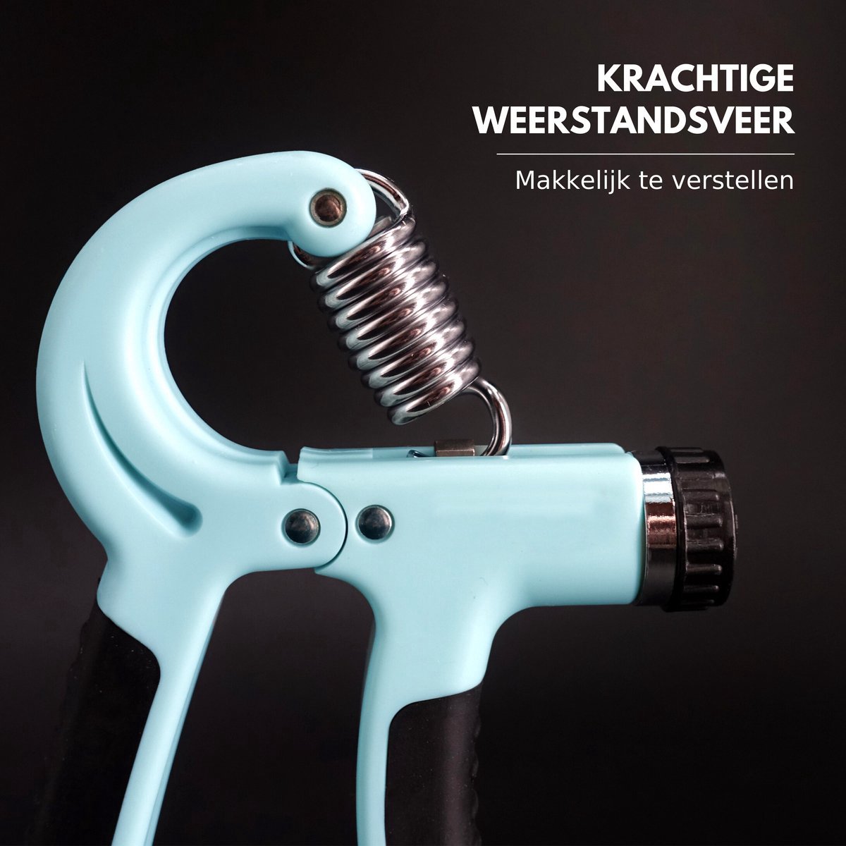 U Fit One Teller Handtrainer 10 Tot 60kg - Verstelbare Handgrip Handknijper Vingertrainer Onderarm Grip Trainer Zwart Inclusief Ebook