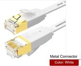DrPhone Ethernetkabel CAT6 Platte RJ45 Lan Netwerk Kabel - 1Gbps (1000 Mbps) - 20 Meter - Wit