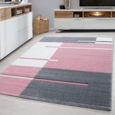 Modern vloerkleed - Tetris Roze 1310 200x290cm