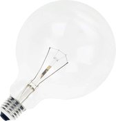 Gloeilicht Globelamp helder 100W 125mm grote fitting E27