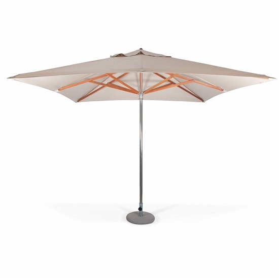 3x3m hoge kwaliteit vierkante parasol met automatisch opening van hout |  bol.com