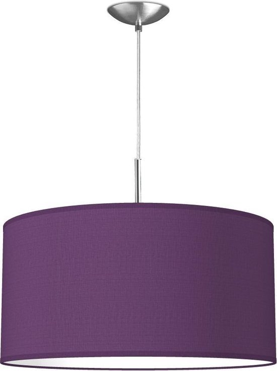 Home Sweet Home hanglamp Bling - verlichtingspendel Tube Deluxe inclusief lampenkap - lampenkap 50/50/25cm - pendel lengte 100 cm - geschikt voor E27 LED lamp - paars