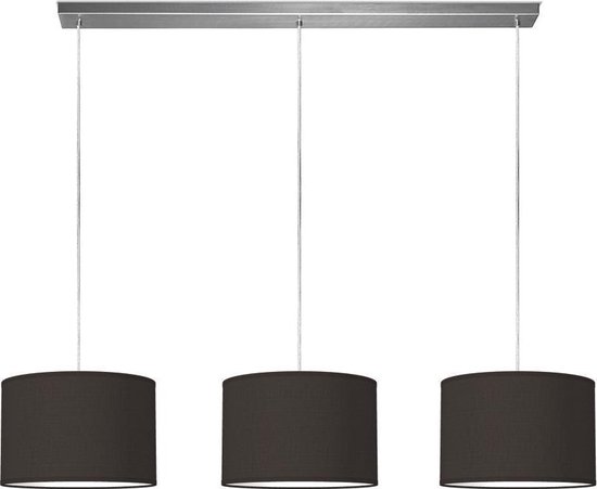Home Sweet Home hanglamp Bling - verlichtingspendel Beam inclusief 3 lampenkappen - lampenkap 30/30/20cm - pendel lengte 100 cm - geschikt voor E27 LED lamp - zwart