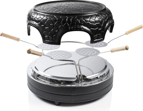 Bestron Pizza gourmetset - APD400Z - Pizza oven voor 4 personen - Ook te gebruiken als tafelgrill - 800W - Zwart - 5 jaar garantie — afbeelding 2