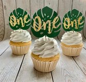 Akyol - One topper -wildone topper - wild one topper -cupcake topper wild one -wild one verjaardag -cupcake topper voor verjaardag-cupcake topper dieren-dieren topper -eerste verjaardag topper - 10 stuks -Taart topper - Cake - Prikker - Decoratie - 1