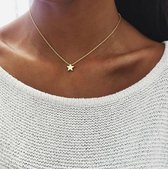 Joboly Ster Ketting Goudkleurig - Sterren Sterretjes Kettinkje Dames - 40 + 5 cm