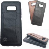 Samsung S8 SM-G950 Luxe Backcover zwart / Telefoonhoesje / Hoesje met vakje voor pasje