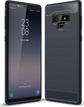 Samsung Galaxy Note 9 Geborsteld TPU Hoesje Blauw