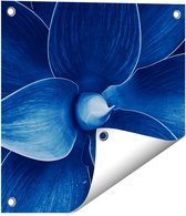 Gards Tuinposter Blauwe Agave Plant - Bloem - 40x40 cm - Tuindoek - Tuindecoratie - Wanddecoratie buiten - Tuinschilderij