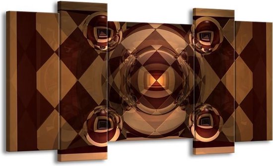 Peinture sur toile Abstrait | Marron, jaune | 120x65 5 Liège