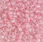 Perles de rocaille. taille 6/0. d: 4 mm. noyau rose. 25gr. taille du trou 0,9-1,2 mm [HOB-682781]