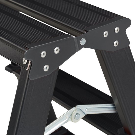 SOLIDE DUBBELE TRAP ALUMINIUM 2 X 4 TREDEN