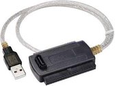 USB 2.0 naar IDE & SATA-kabel, EU-stekker, kabellengte: ca. 70 cm