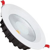 LED Downlight - Verona - Inbouw Rond 5W - Helder/Koud Wit 6400K - Mat Wit Aluminium - Ø90mm